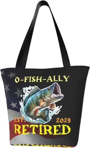 Retirement Fisherman O-Fish-Ally Retired 2029 Fashion Shoulder Bag Large Capacity For Man Or Woman