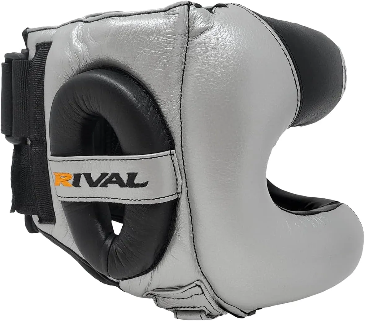 RIVAL Boxing RHGFS3 Face-Saver Sparring Headgear - Wide Eye Opening, Premium Leather, and Thermoplastic Inner Frame