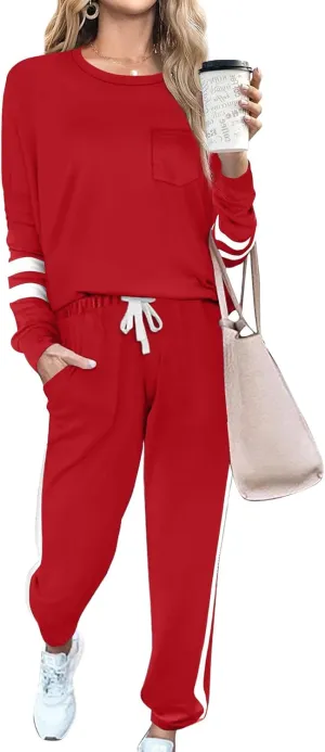RUBZOOF Lounge Sets for Women 2 Piece Casual Travel Sweatsuits Outfits Loungewear Matching Sets Women Clothing S-3XL
