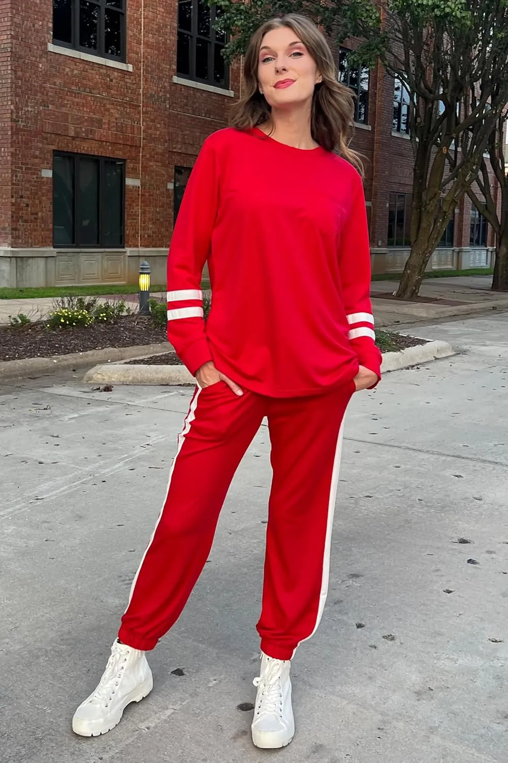 RUBZOOF Lounge Sets for Women 2 Piece Casual Travel Sweatsuits Outfits Loungewear Matching Sets Women Clothing S-3XL