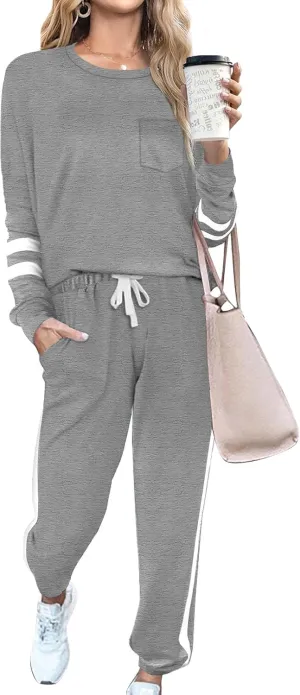 RUBZOOF Lounge Sets for Women 2 Piece Casual Travel Sweatsuits Outfits Loungewear Matching Sets Women Clothing S-3XL