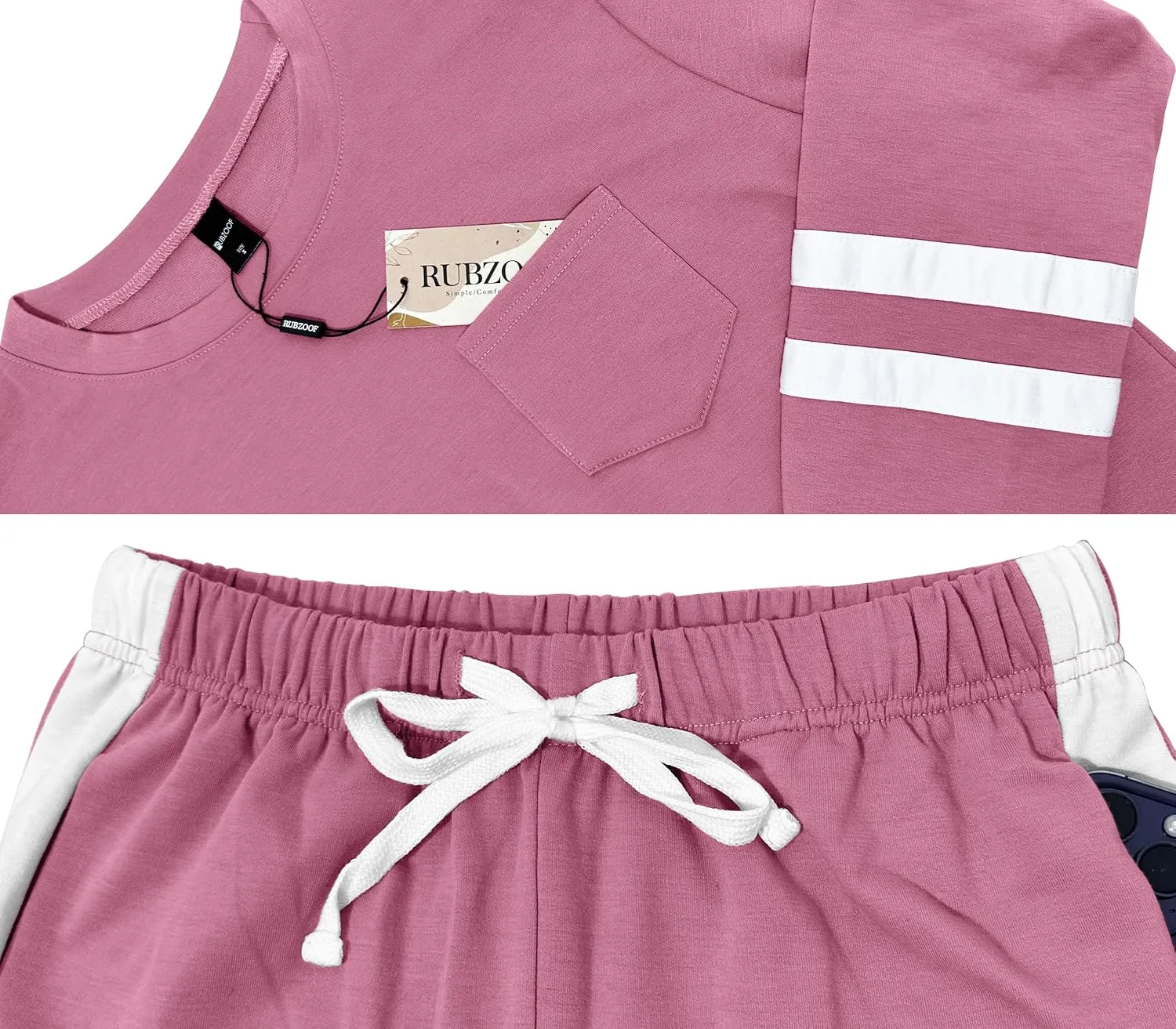 RUBZOOF Lounge Sets for Women 2 Piece Casual Travel Sweatsuits Outfits Loungewear Matching Sets Women Clothing S-3XL