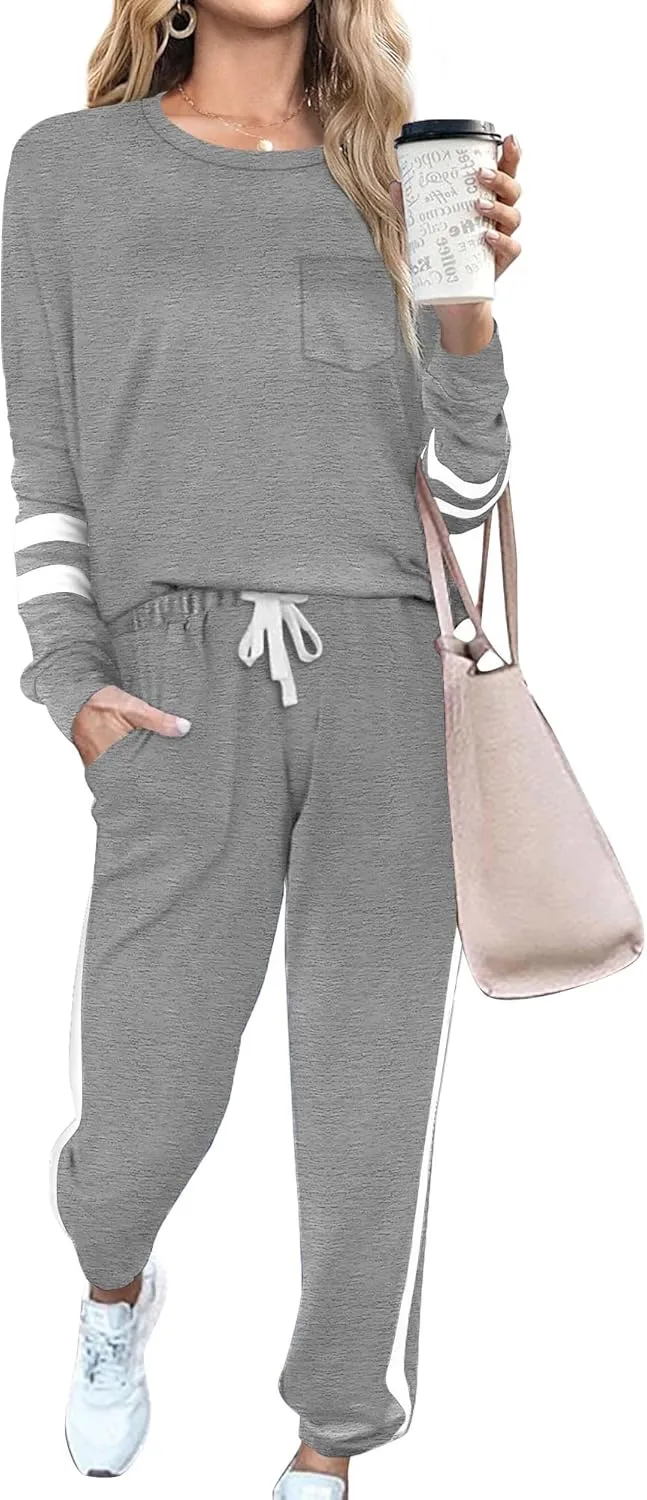 RUBZOOF Lounge Sets for Women 2 Piece Casual Travel Sweatsuits Outfits Loungewear Matching Sets Women Clothing S-3XL