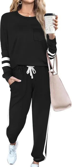 RUBZOOF Lounge Sets for Women 2 Piece Casual Travel Sweatsuits Outfits Loungewear Matching Sets Women Clothing S-3XL