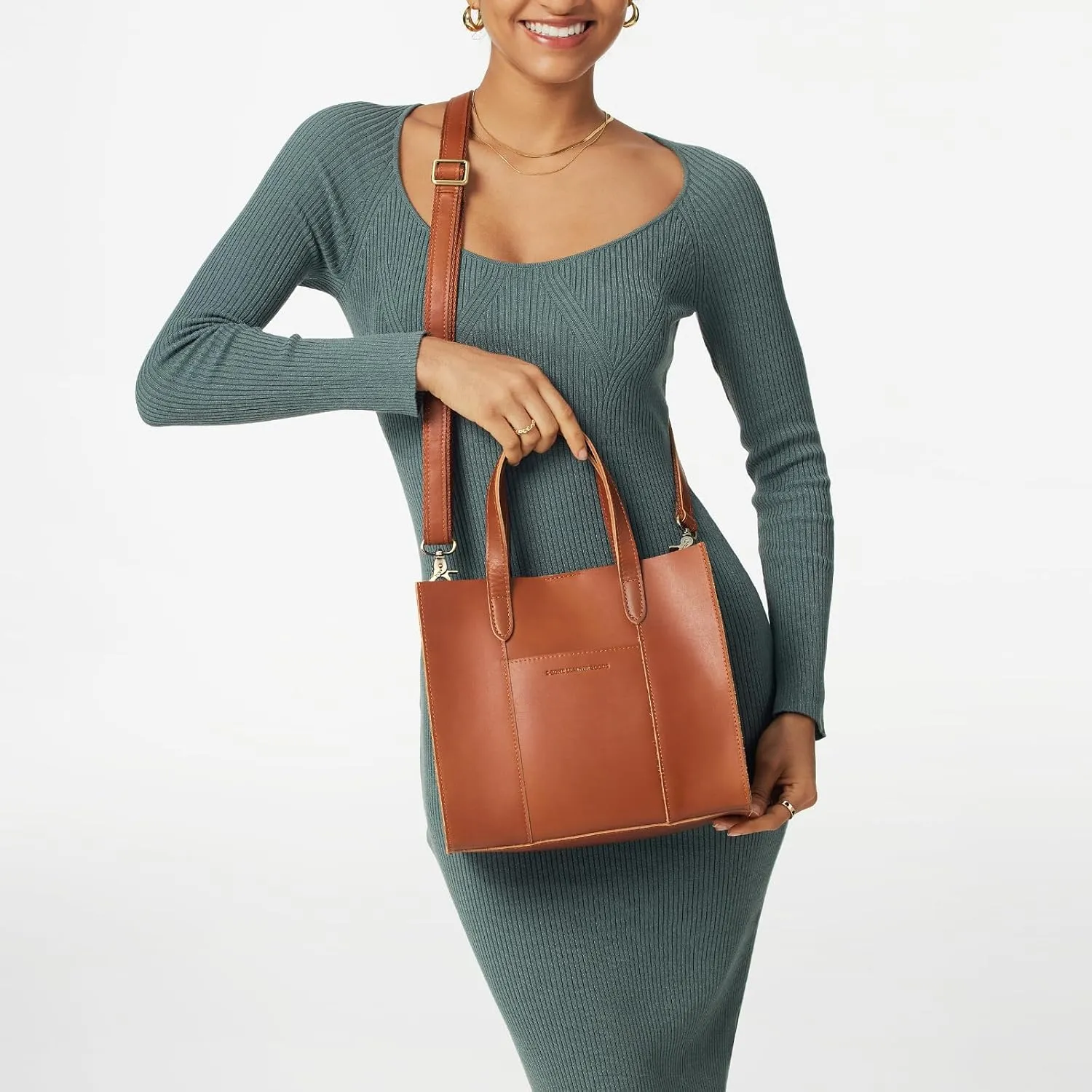 S-ZONE Leather Crossbody Tote Bags for Women Satchel Bag Top Handle Handbag Shoulder Purses Medium
