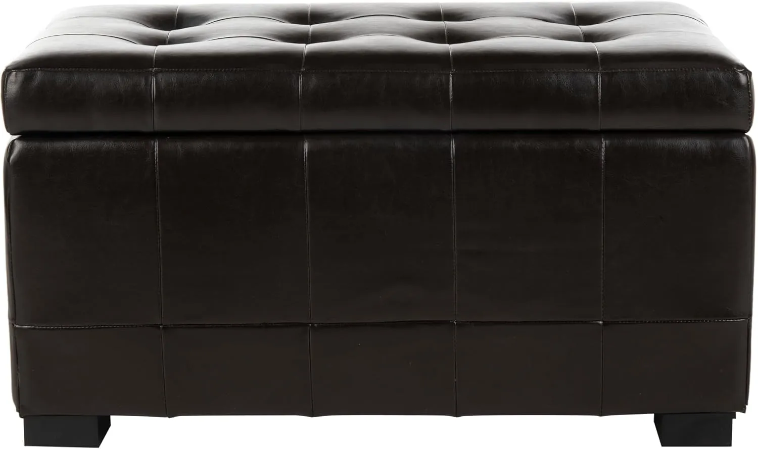 Safavieh Hudson Collection NoLIta Brown Leather Small Storage Bench
