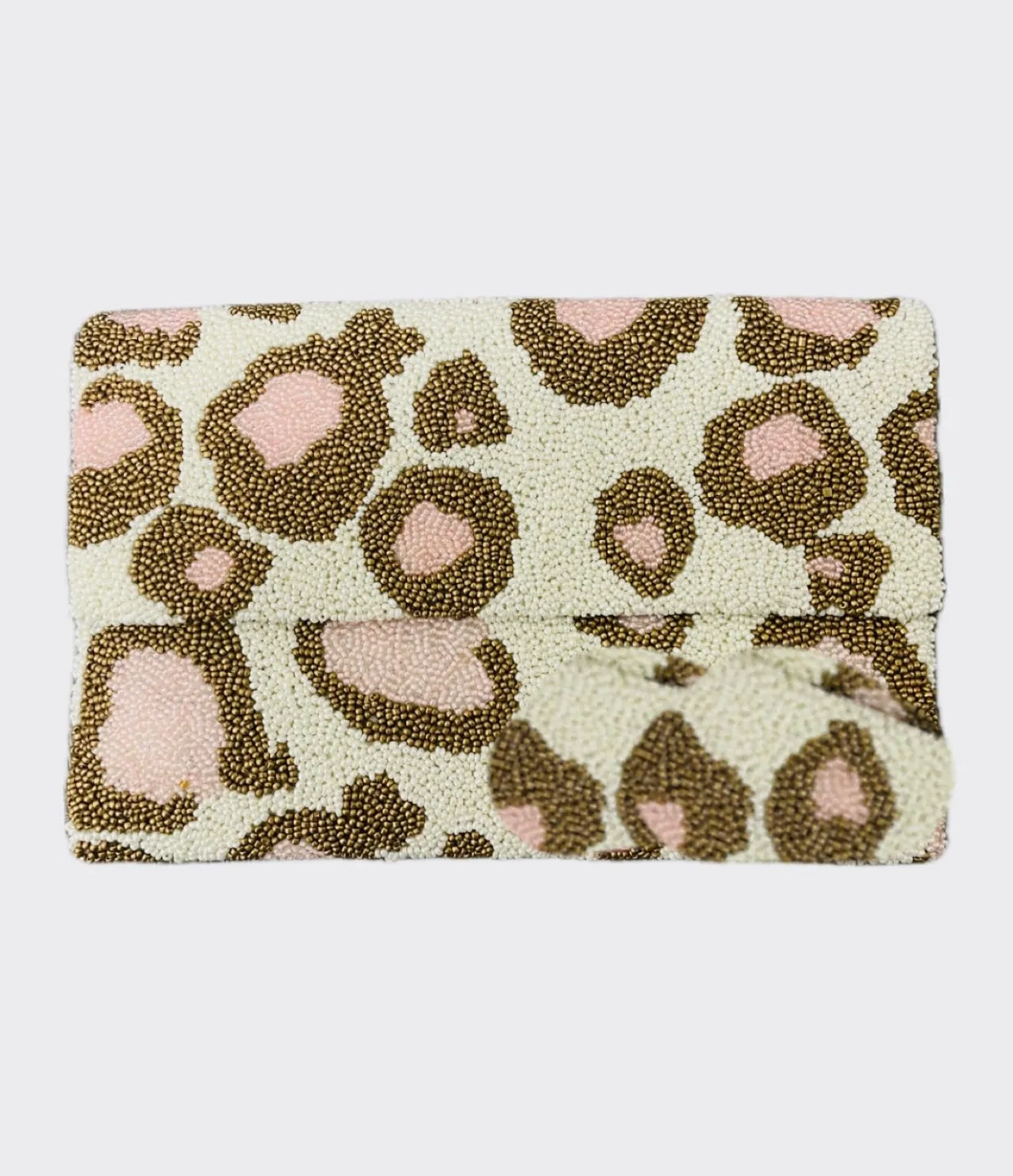 Sample: Animal print pink clutch