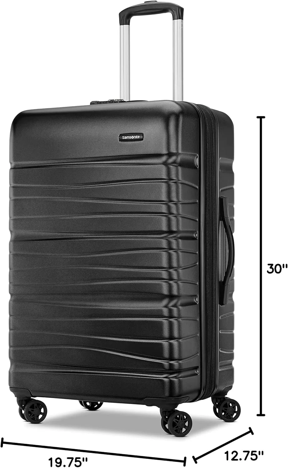 Samsonite Evolve SE Hardside Expandable Luggage with Spinners, Bass Black, 3PC Set (CO/M/L)