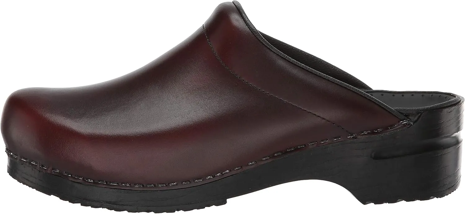 Sanita Sonja Cabrio Leather Professional Women's Clog - APMA-Approved, Open-Back Slip On Shoes