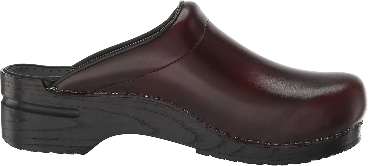 Sanita Sonja Cabrio Leather Professional Women's Clog - APMA-Approved, Open-Back Slip On Shoes