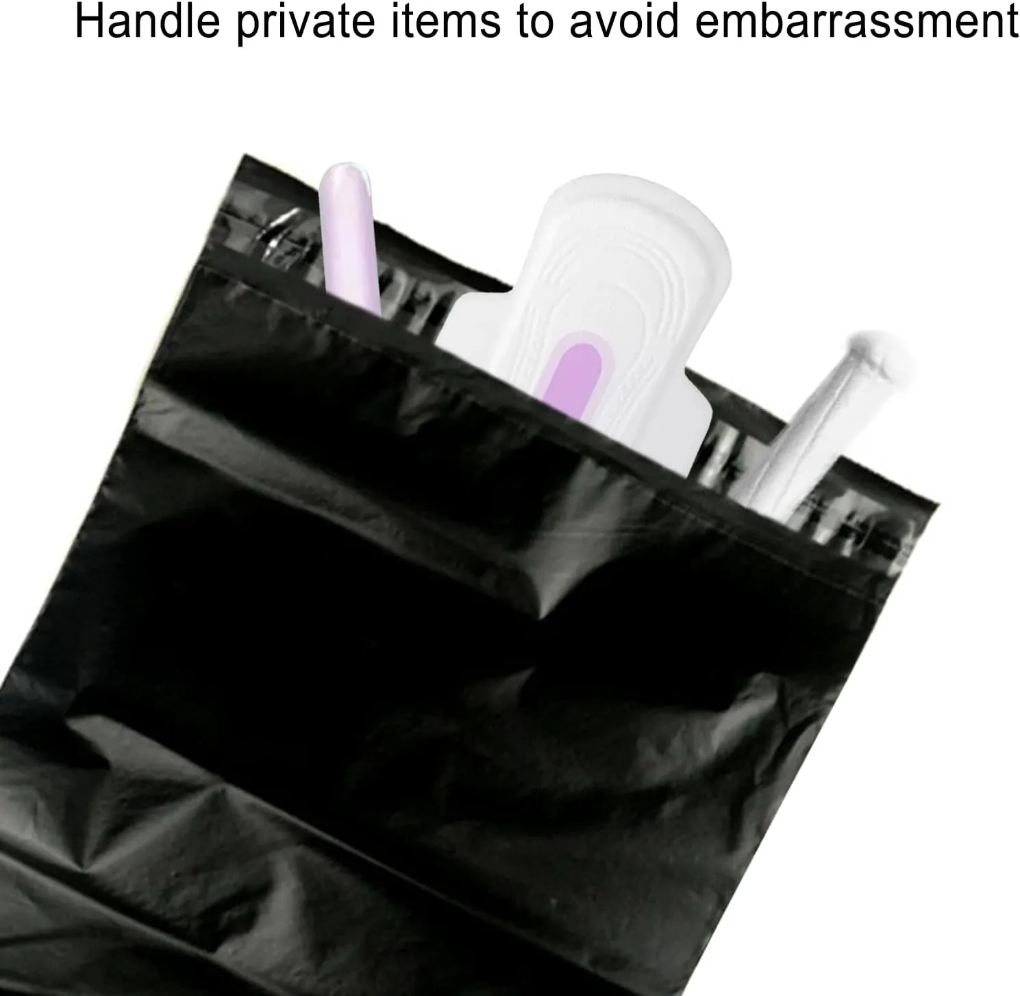 Sanitary Napkin Disposal Bags, 200 Pcs Feminine Hygiene Disposal Bags, Self-sealing Seals, Women Sanitary Disposal Bags, Privacy Protection, Disposal Sanitary Napkins, Tampons-black