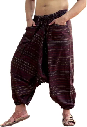 SARJANA HANDICRAFTS Men's Cotton Harem Genie Dance Yoga Alibaba Hippie Pants