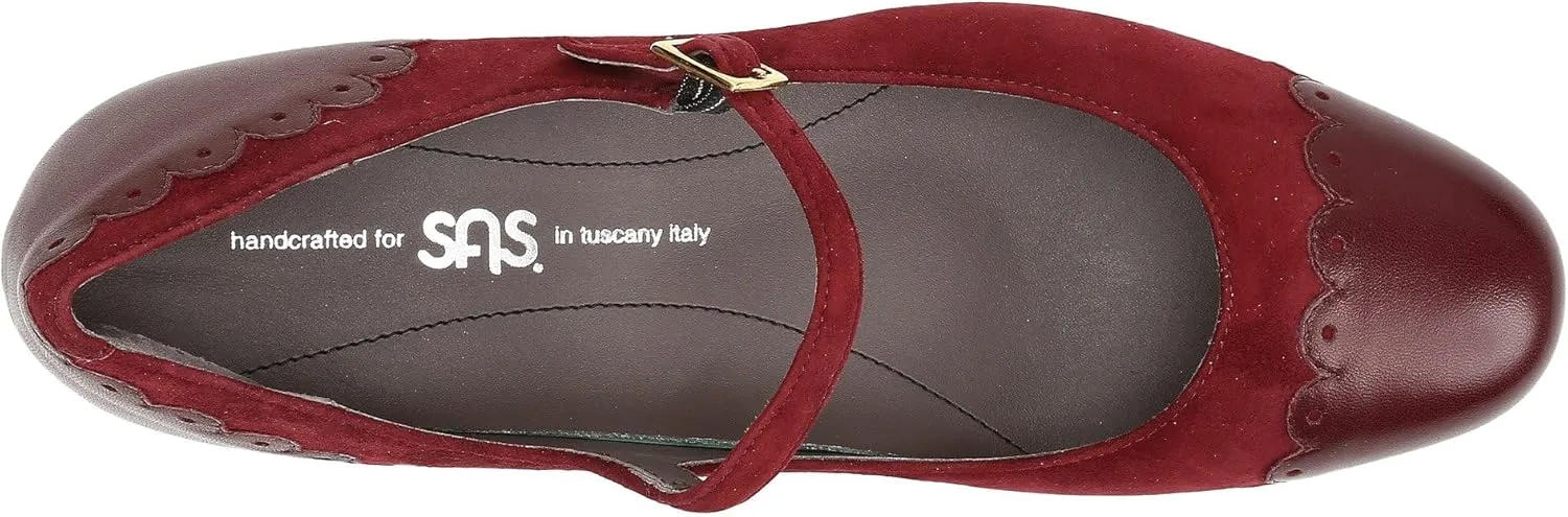 SAS Women's Cate Suede Mary Jane Shoes with Arch Support