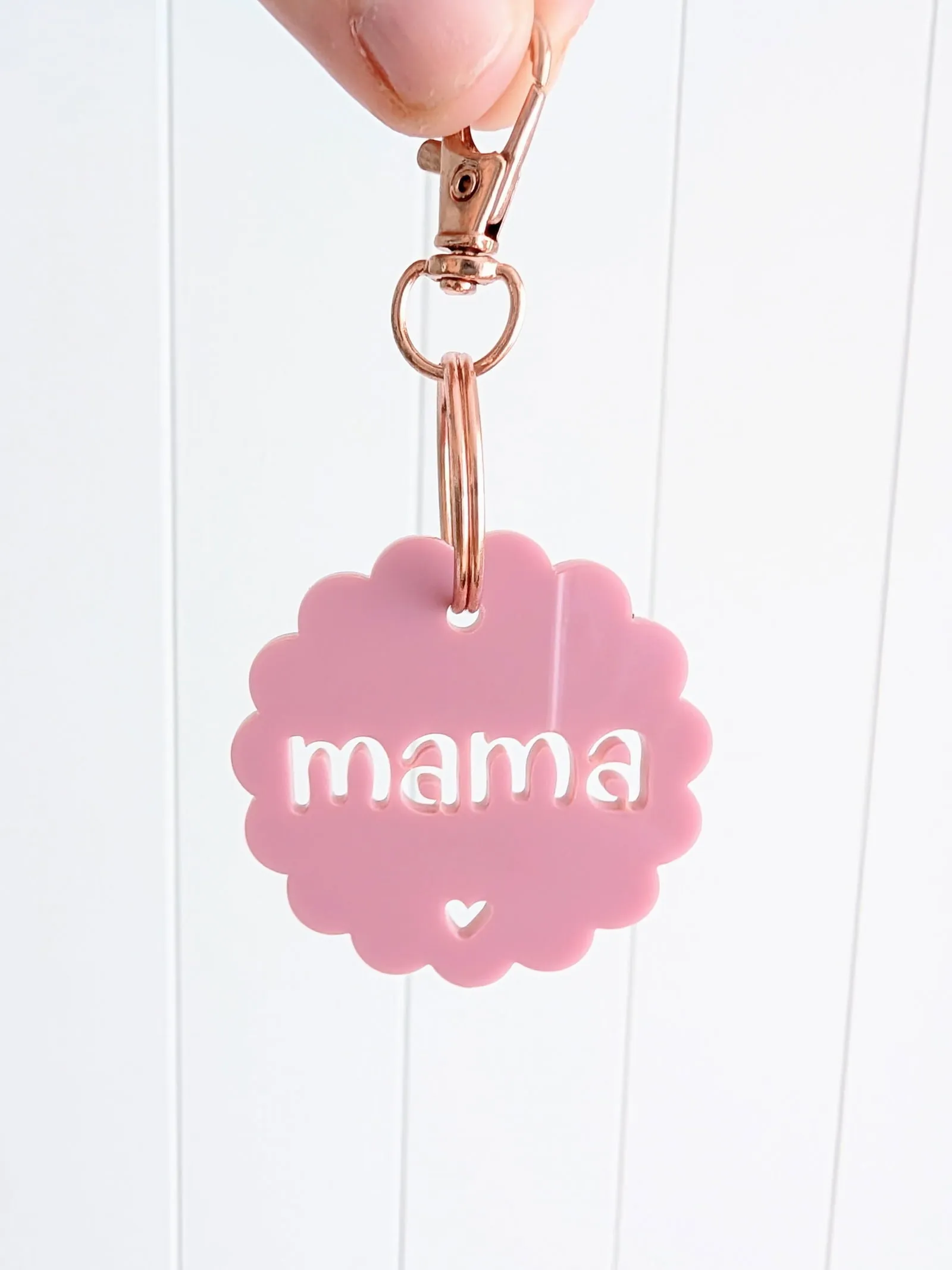 Scallop Circle Keyring