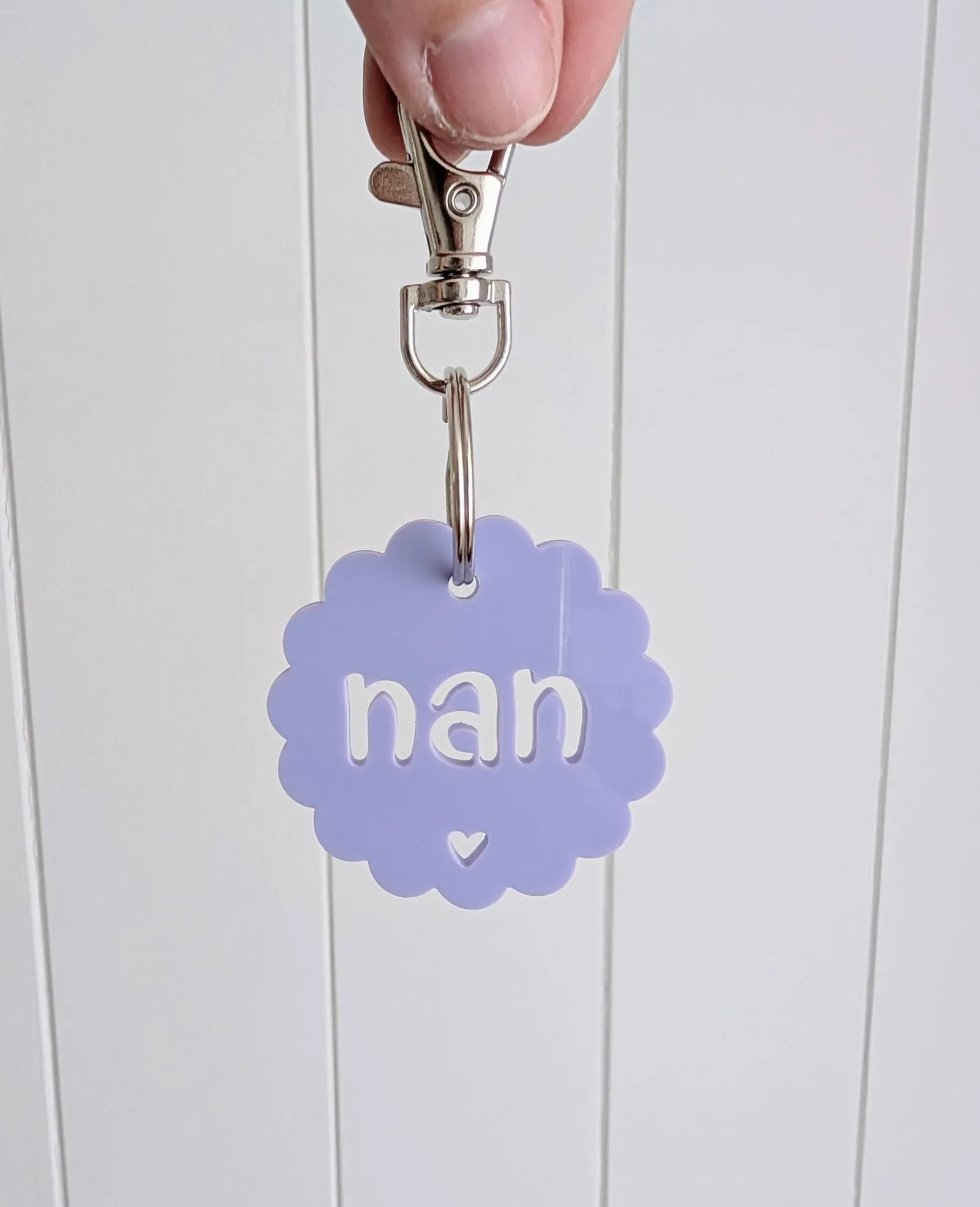 Scallop Circle Keyring