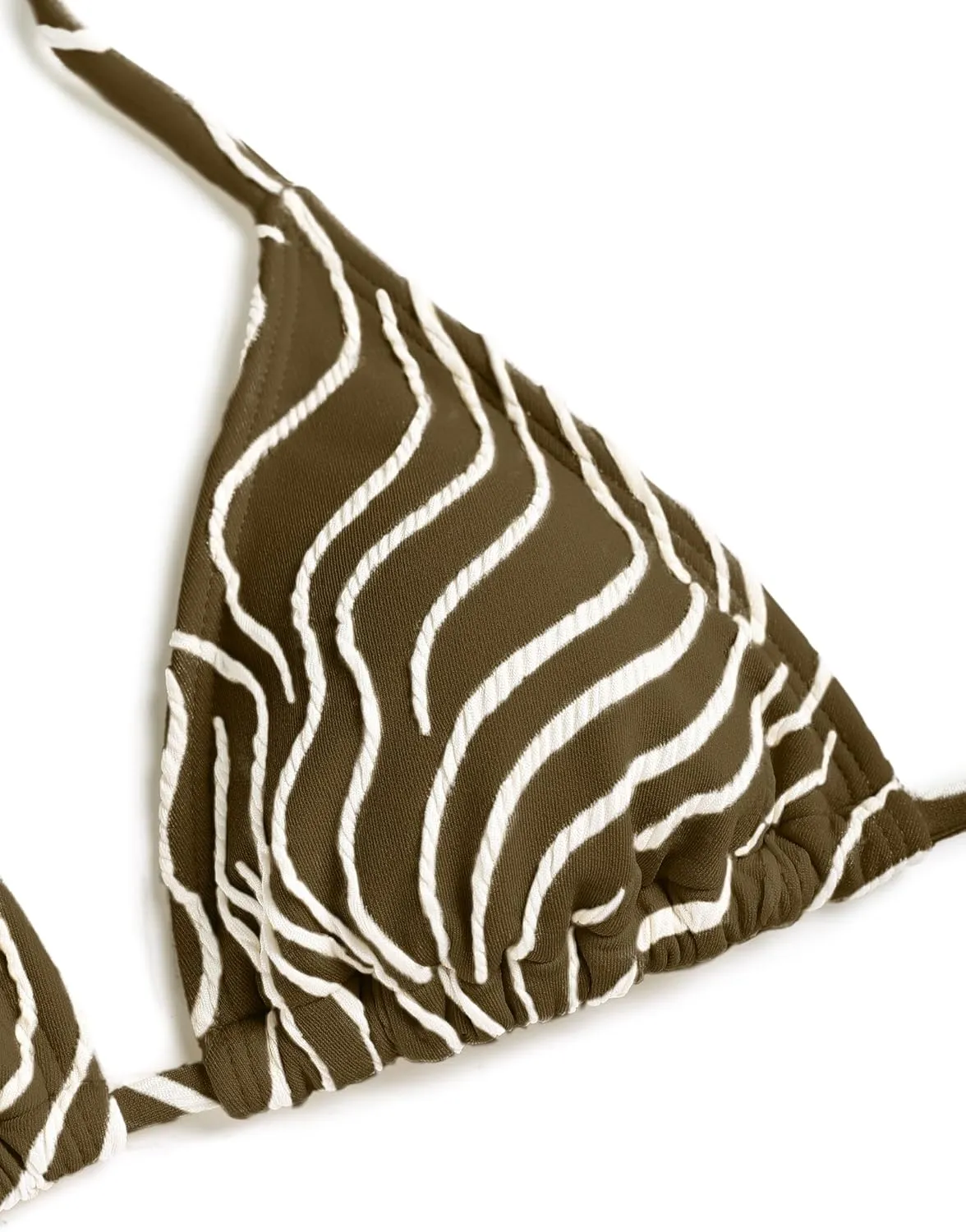 seamoly Women's Bikini Set Halter Two Piece Swimsuit Striped Tie Back High Cut Sexy Thong Bathing Suit