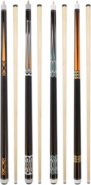 Set of 4 Pool Cues New 58" Billiard House Bar Pool Cue Sticks (SETB11~B14)
