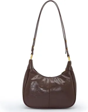 Shoulder Bags for Women Small Hobo Bags Crescent Shaped Cute Retro Tote Handbag Mini Clutch Purse with Zipper Closure
