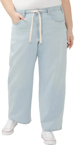 Silver Jeans Co. Women's Be Easy Straight Leg Drawstring Jeans