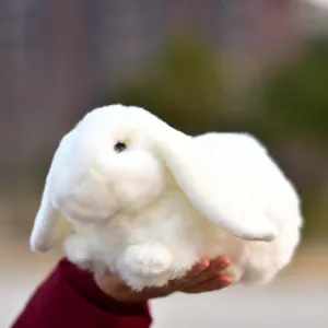 Simulated Rabbit Plush Toy Stuffed Animal, Little White Rabbit Doll