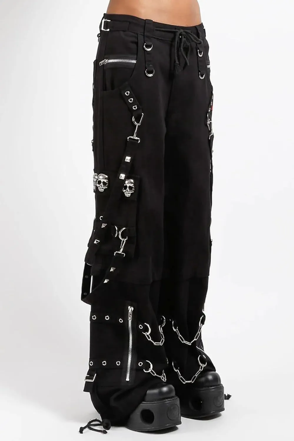 Skull Stud Pants [Black/Black]