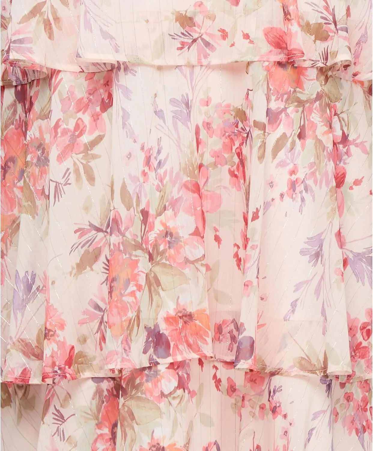 S.L. Fashions Women's Floral Tiered Spring/Summer Wedding Guest, Cocktail Dress, Special Occasion (Plus Size)
