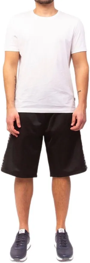 Sleek Anniversary Striped Bermuda Men's Shorts Black