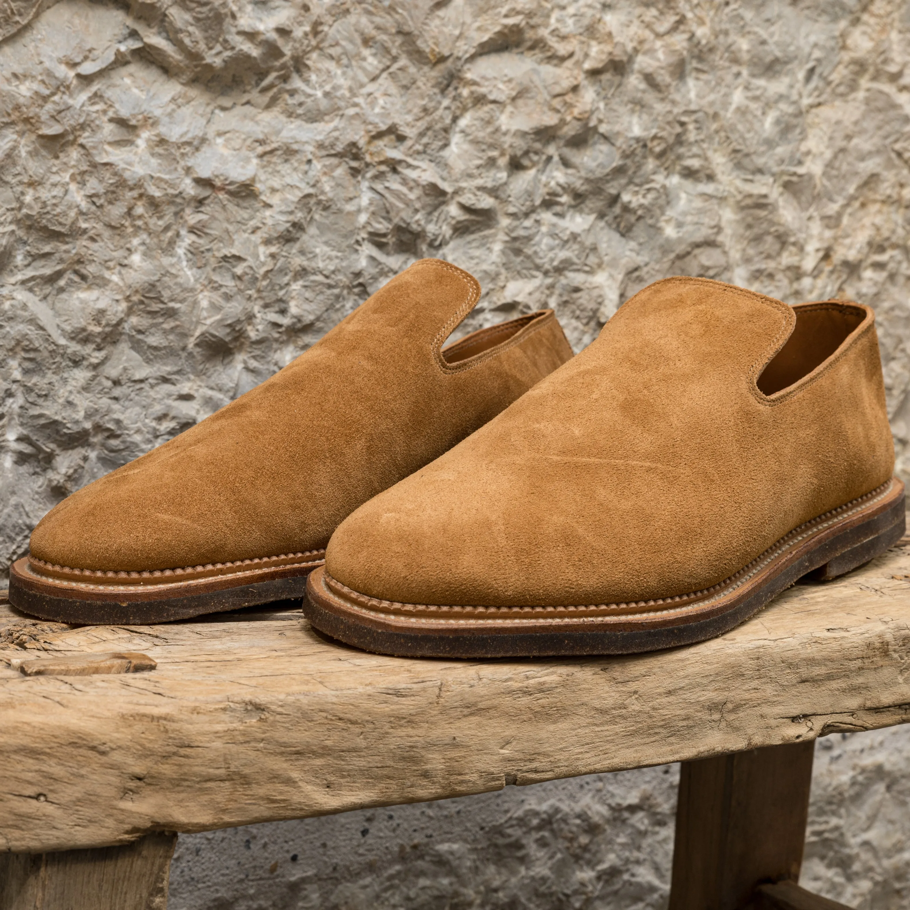 Slipper 2010 in Anise Janus Calf Suede