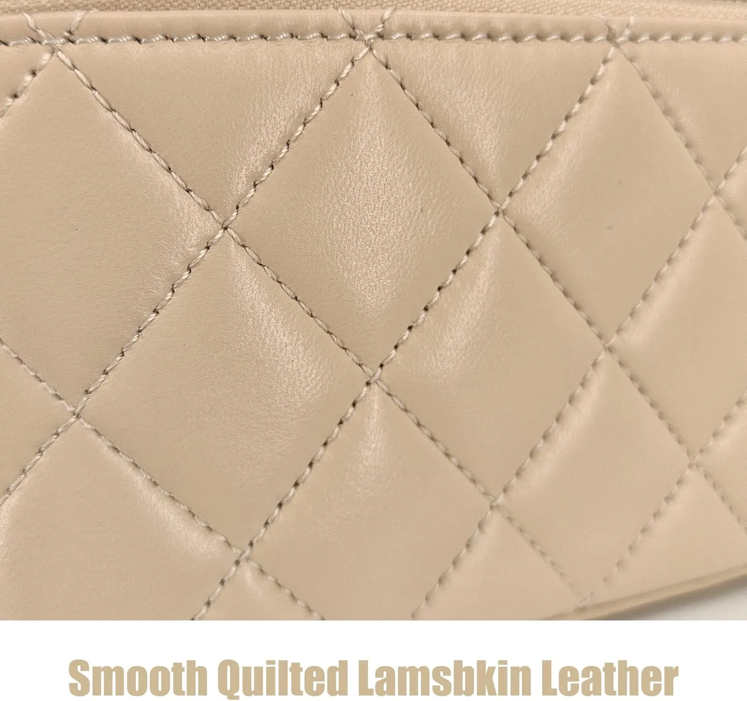 Small Genuine Leather Purse Quilted Crossbody Bag for Women, Mini Top-Handle Shoulder Handbag w/Gold Chain Strap
