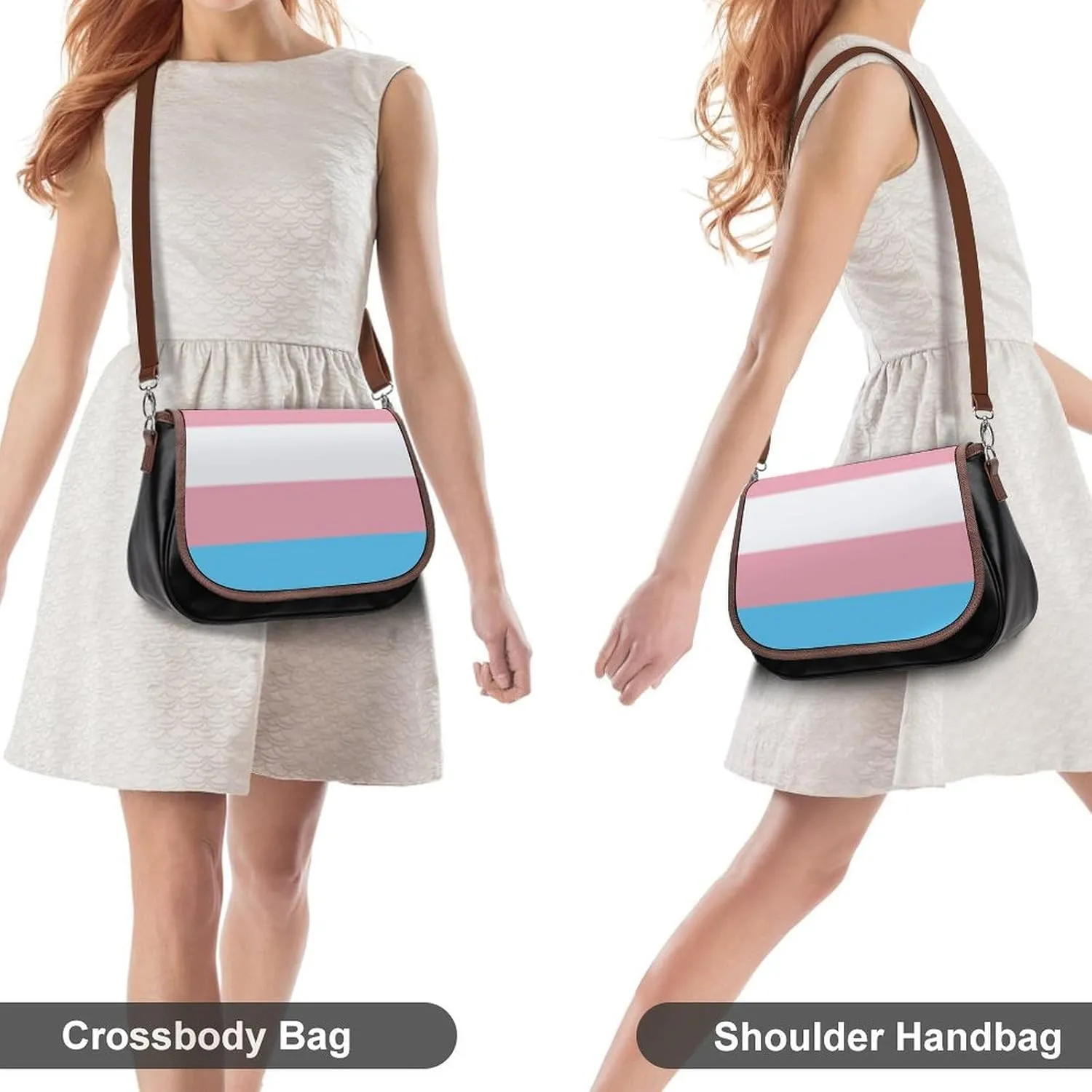 Small Leather Crossbody Purse for Women Men Ladies Handle Shoulder Bags