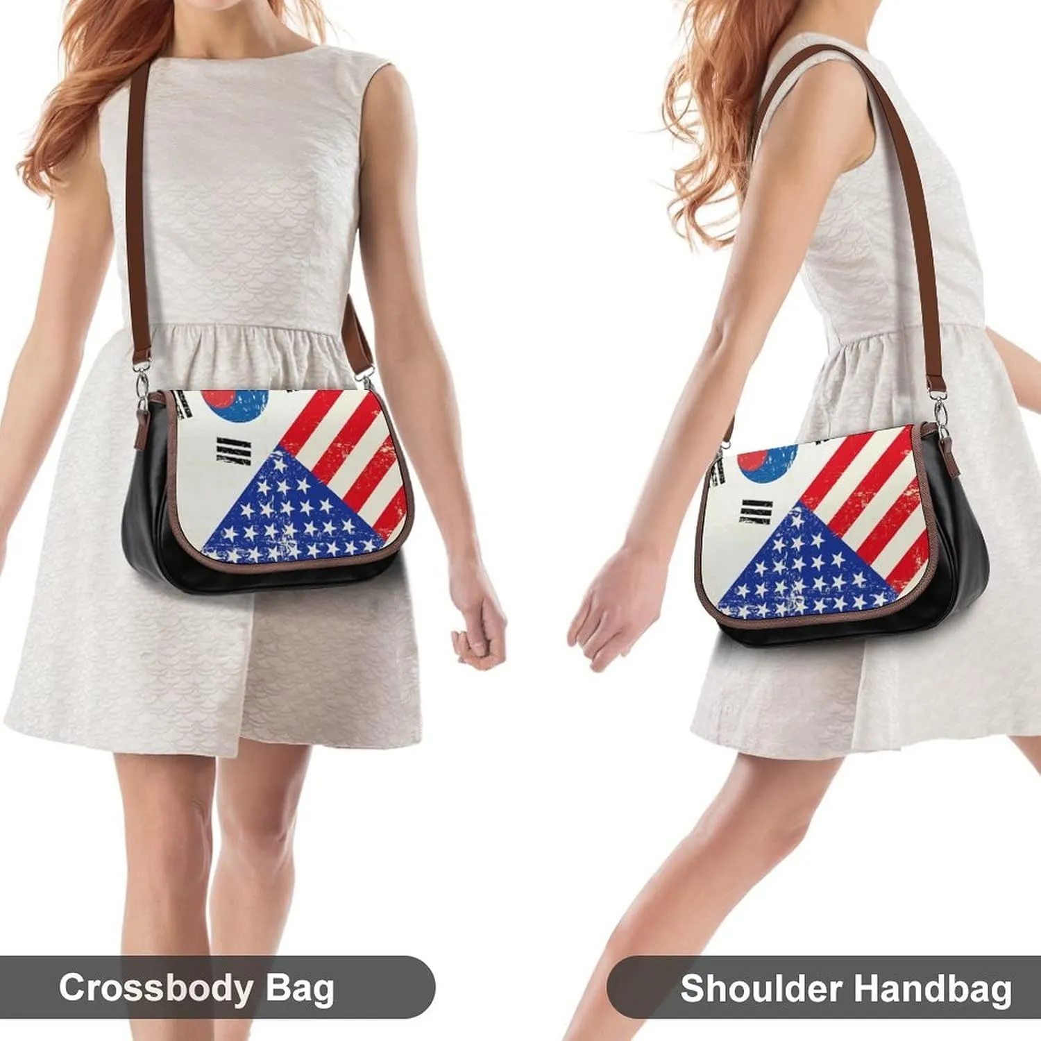 Small Leather Crossbody Purse for Women Men Ladies Handle Shoulder Bags