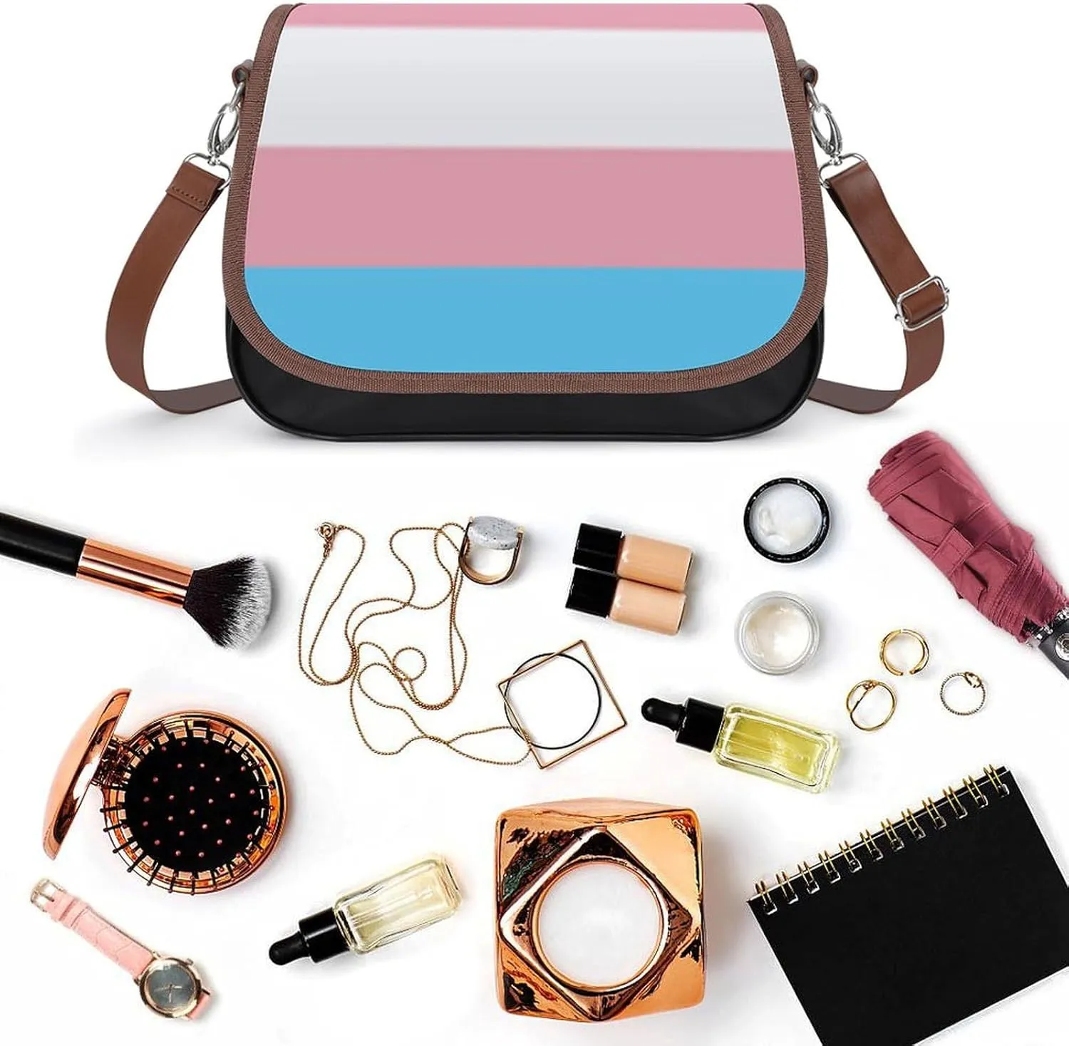 Small Leather Crossbody Purse for Women Men Ladies Handle Shoulder Bags