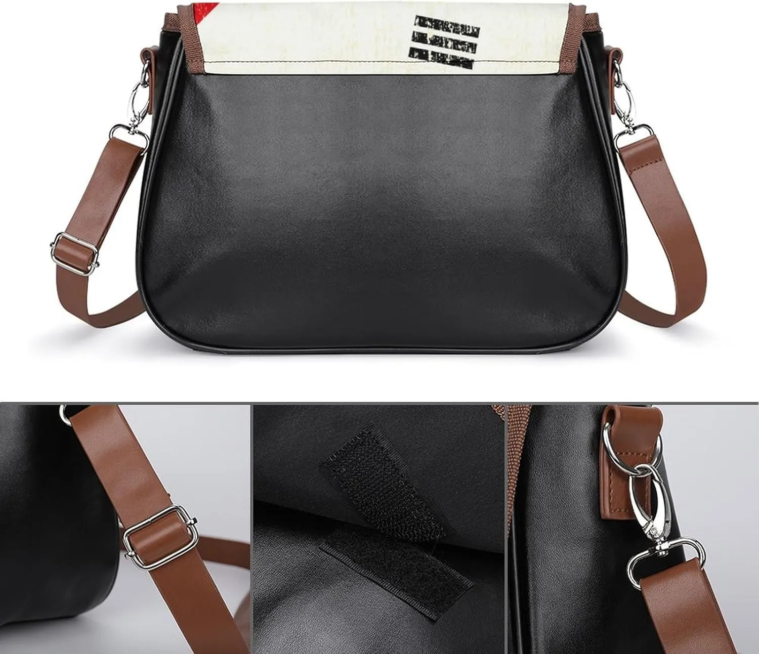 Small Leather Crossbody Purse for Women Men Ladies Handle Shoulder Bags