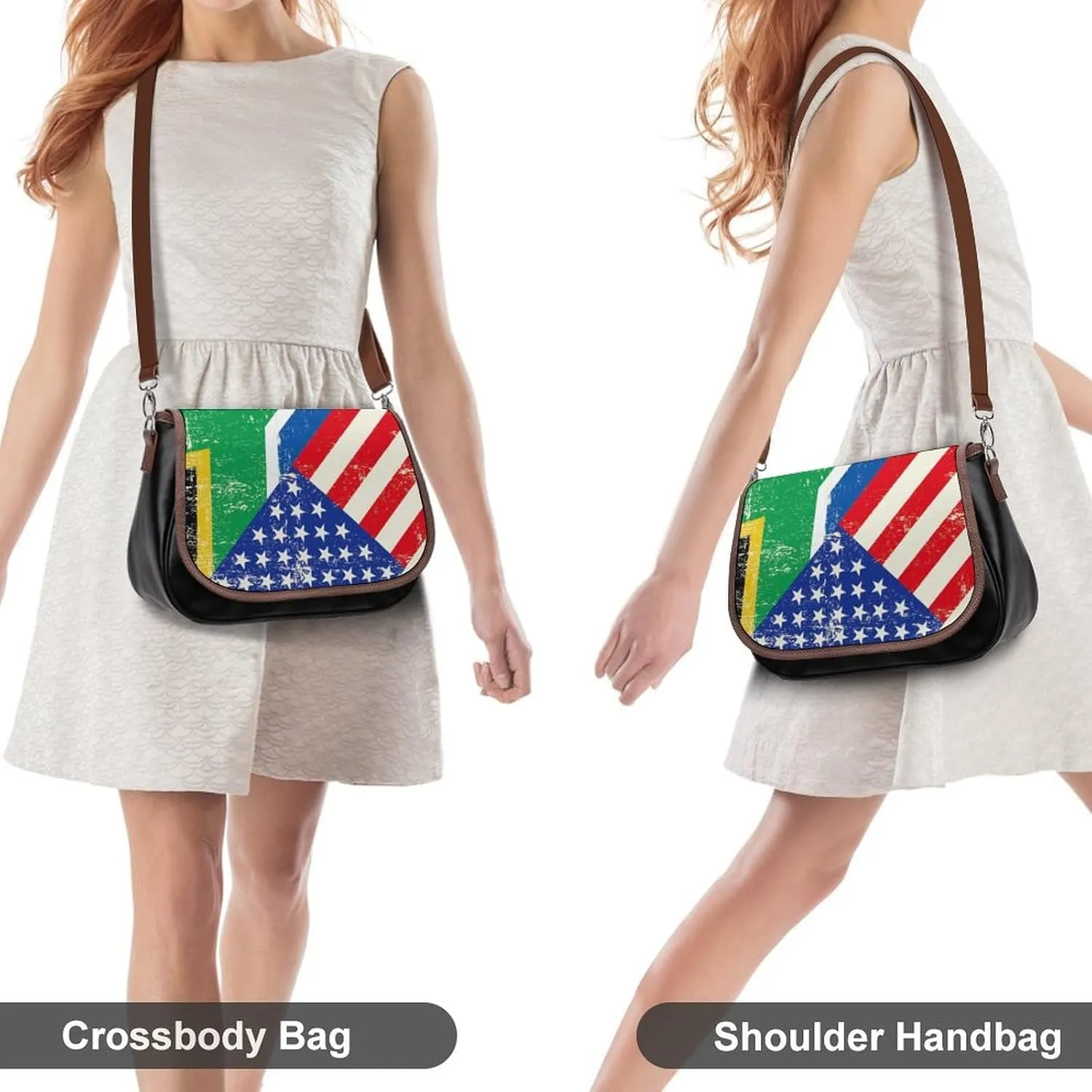 Small Leather Crossbody Purse for Women Men Ladies Handle Shoulder Bags
