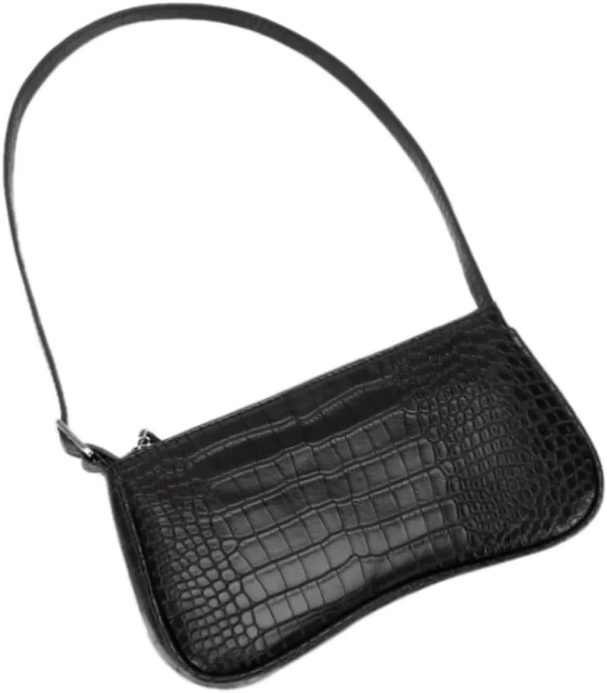 Small Purse for Women, Adjustable Shoulder Bags Crocodile Pattern Clutch Purse with Zipper Closure Retro
