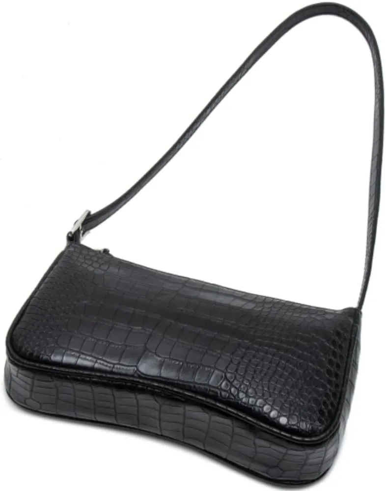 Small Purse for Women, Adjustable Shoulder Bags Crocodile Pattern Clutch Purse with Zipper Closure Retro