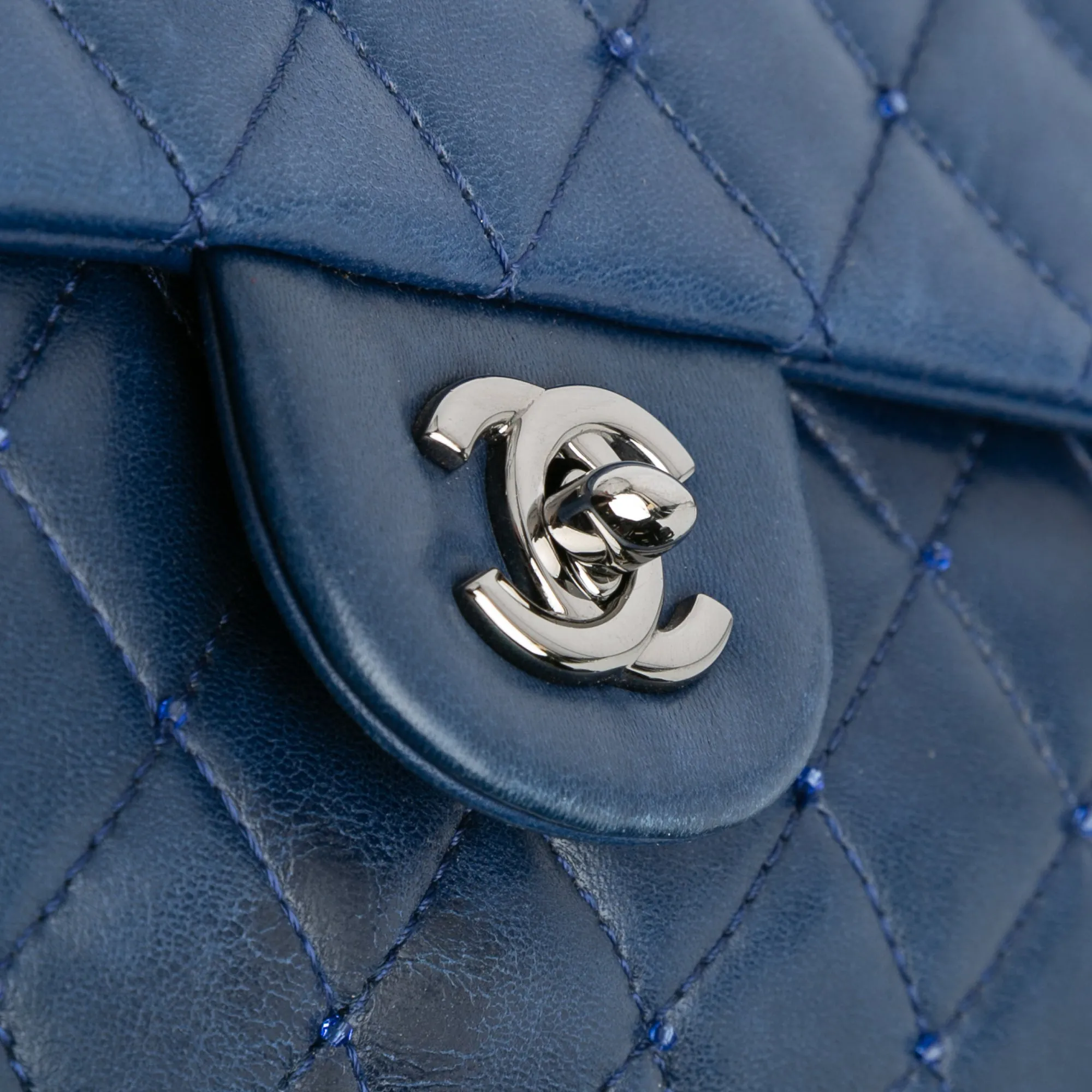 Small Quilted Lambskin Beaded Single Flap