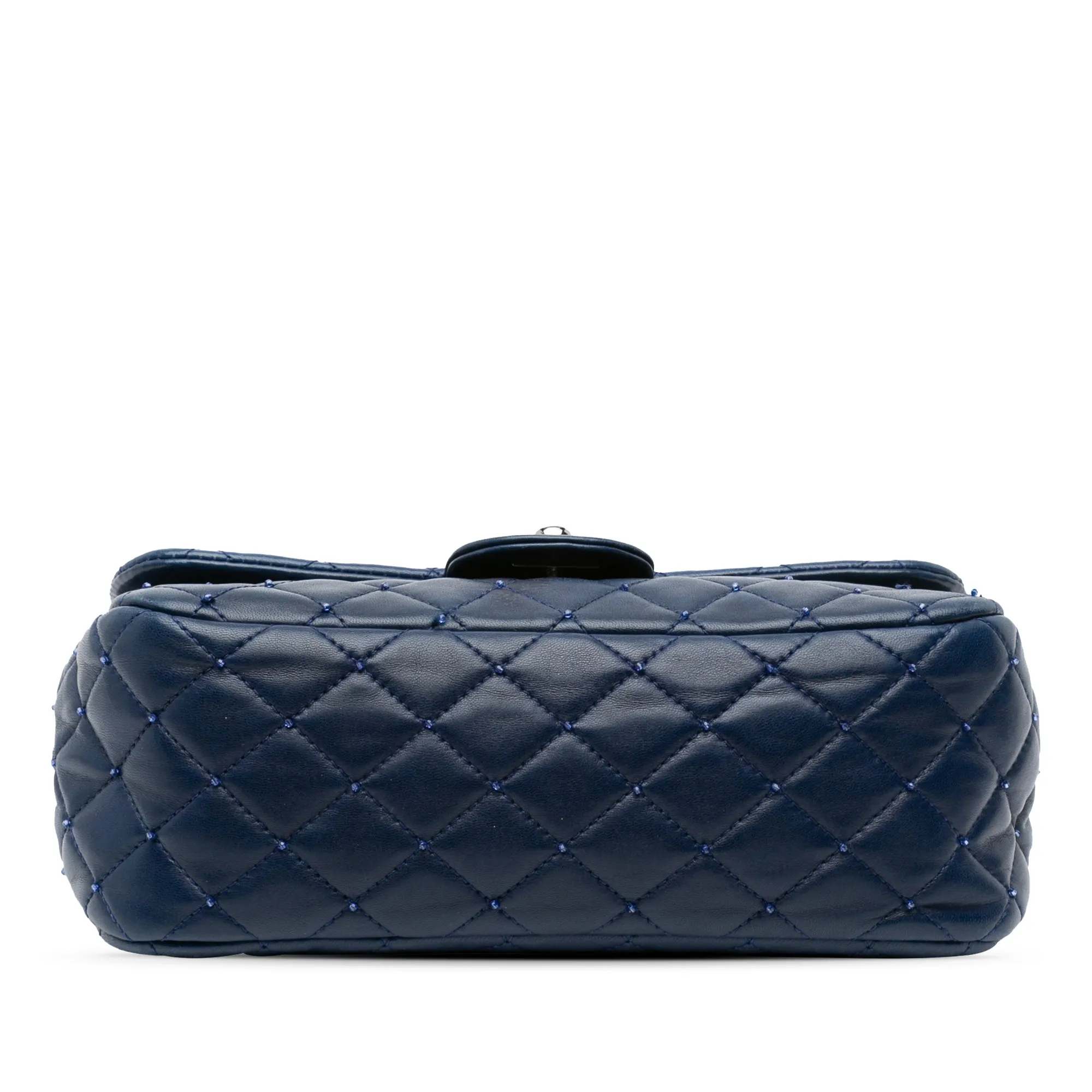 Small Quilted Lambskin Beaded Single Flap