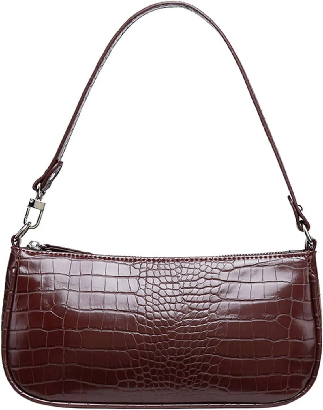 Small Shoulder Bags for Women Retro Classic Tote Purse Handbag Crocodile Pattern Clutch