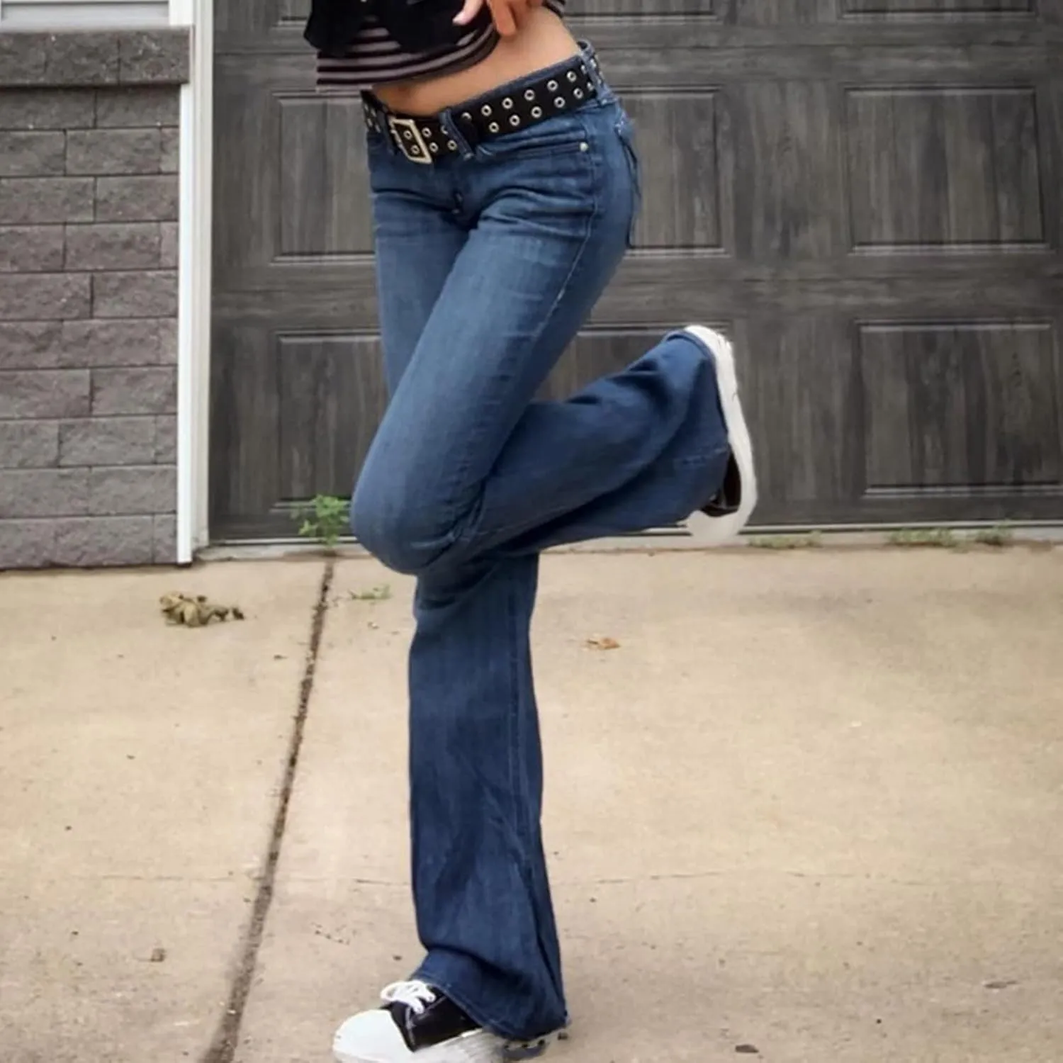 SMIDOW Flare Denim Pants for Women's Bootcut Jeans Stretch Denim Pants Bell Bottom Jeans Fall Fashion Jeans Trousers