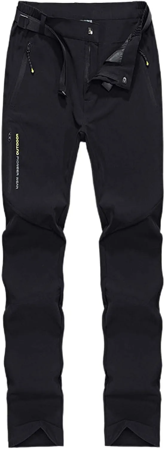 Snow Pants Women Outdoor Waterproof Windproof Fleece Lined Slim Cargo Snow Ski Hiking Pants with Pockets