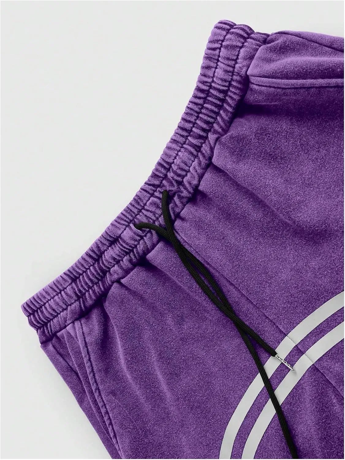 SOLY HUX Men's Side Striped Sweatpants Drawstring Waist Zipper Baggy Wide Leg Pants Streetwear