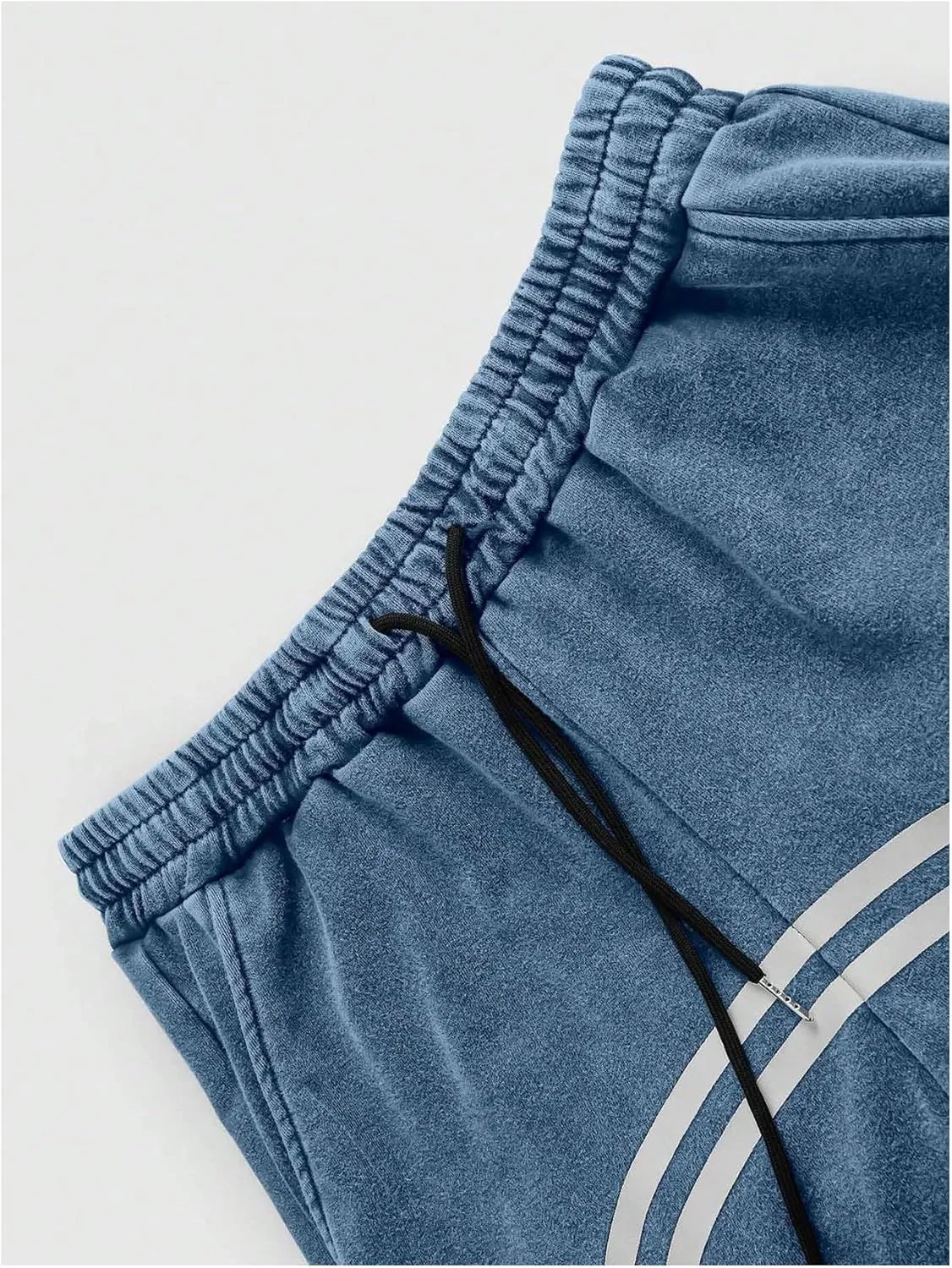 SOLY HUX Men's Side Striped Sweatpants Drawstring Waist Zipper Baggy Wide Leg Pants Streetwear