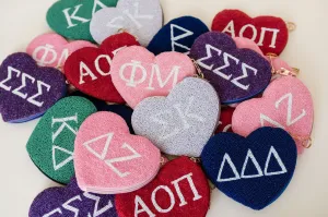 Sorority Beaded Heart Coin Purse - WHOLESALE