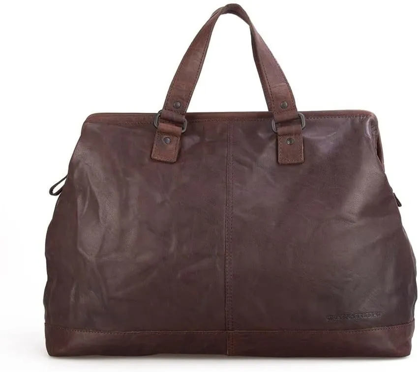 Spikes & Sparrow Leather Weekend Bag/Sports Bag Silverado