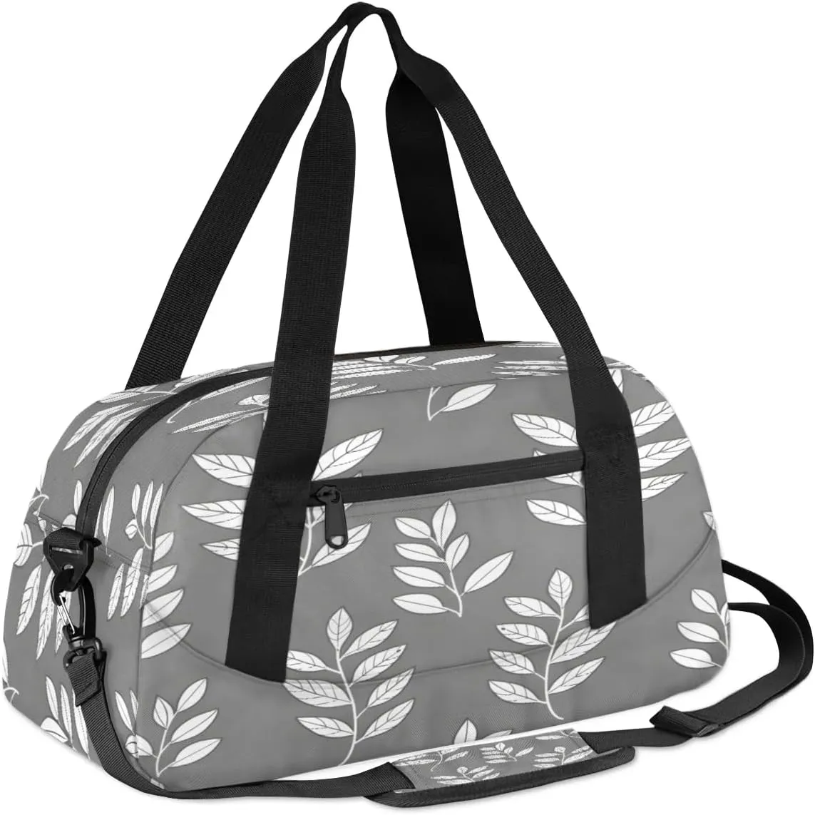 Sport Duffel Bag Leaf Pattern Kids Gym Bag Weekender Overnight Bags for Boys Girls Teens Carry On Workout Travel Bag