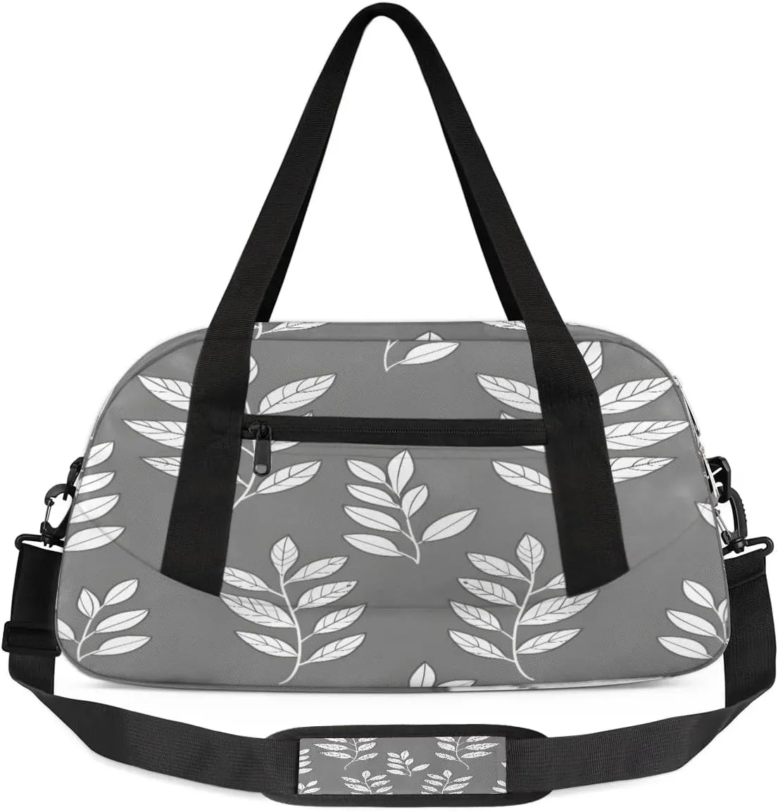 Sport Duffel Bag Leaf Pattern Kids Gym Bag Weekender Overnight Bags for Boys Girls Teens Carry On Workout Travel Bag