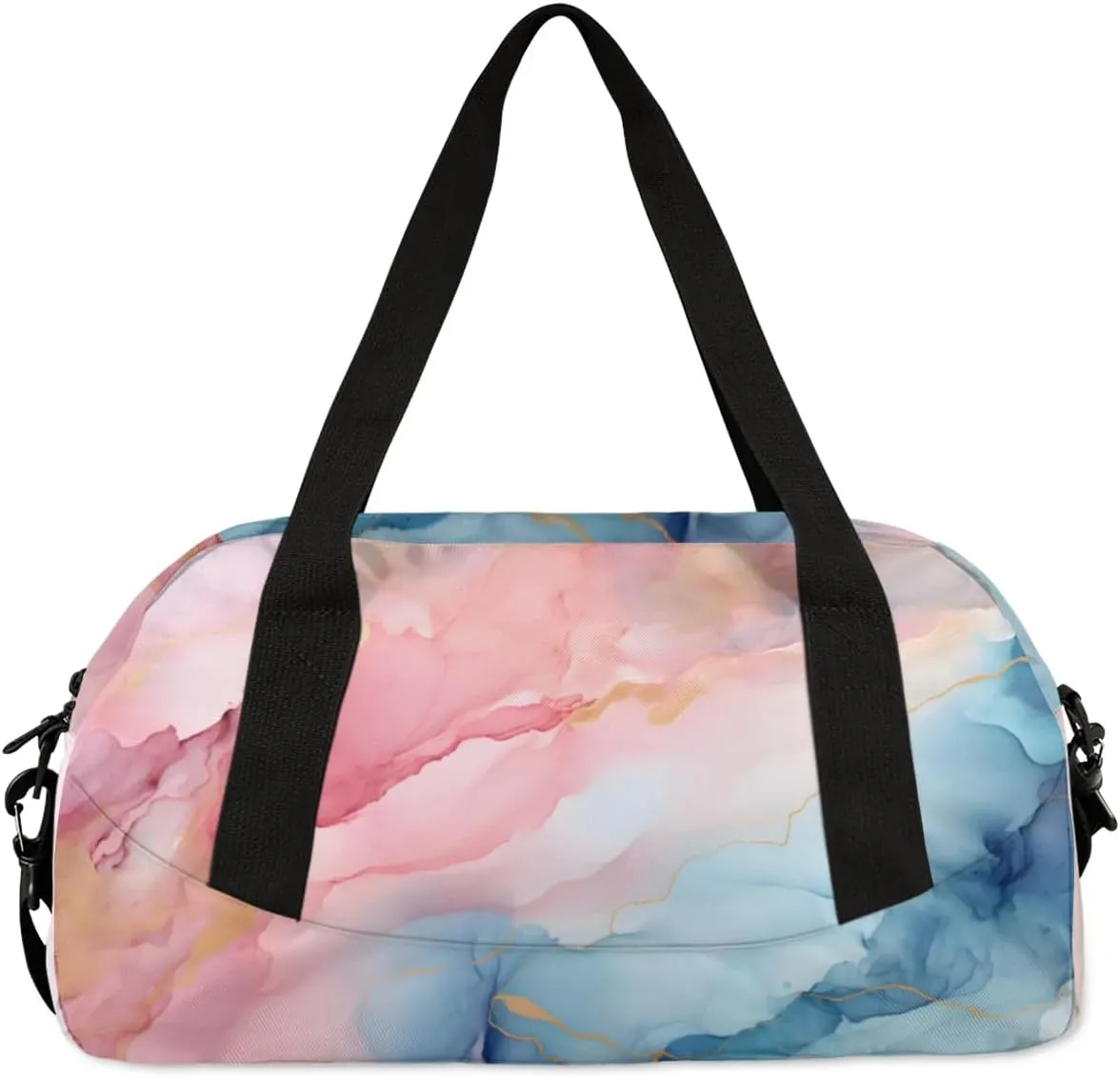 Sport Duffel Bag Marble Pattern Kids Gym Bag Weekender Overnight Bags for Boys Girls Teens Carry On Workout Travel Bag