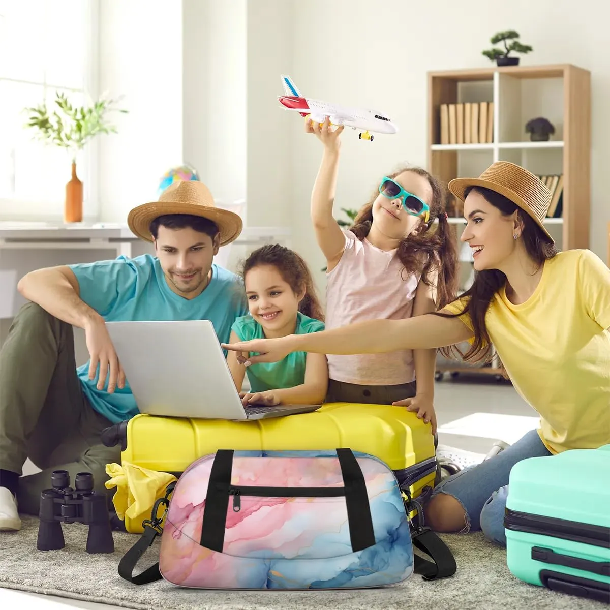 Sport Duffel Bag Marble Pattern Kids Gym Bag Weekender Overnight Bags for Boys Girls Teens Carry On Workout Travel Bag