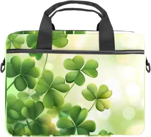 Spring Pattern with Twigs and Moon Laptop Shoulder Bag Slim Computer Briefcase Laptop Sleeve Messenger Case